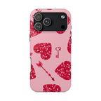 Sparkling Red Hearts Phone Case (Apple & Android) - Pink Sweetheart