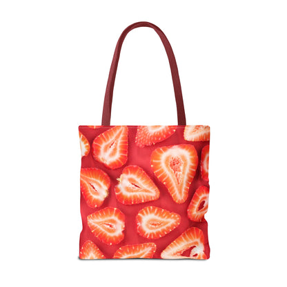 Sweet Sliced Strawberries Tote Bag