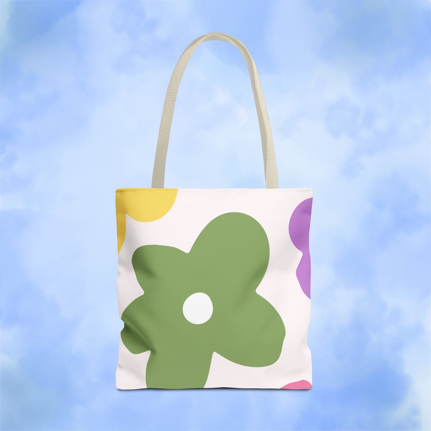 Retro Floral Tote Bag