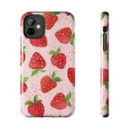 Cute Strawberries Phone Case (Apple & Android) - Pink Sweetheart