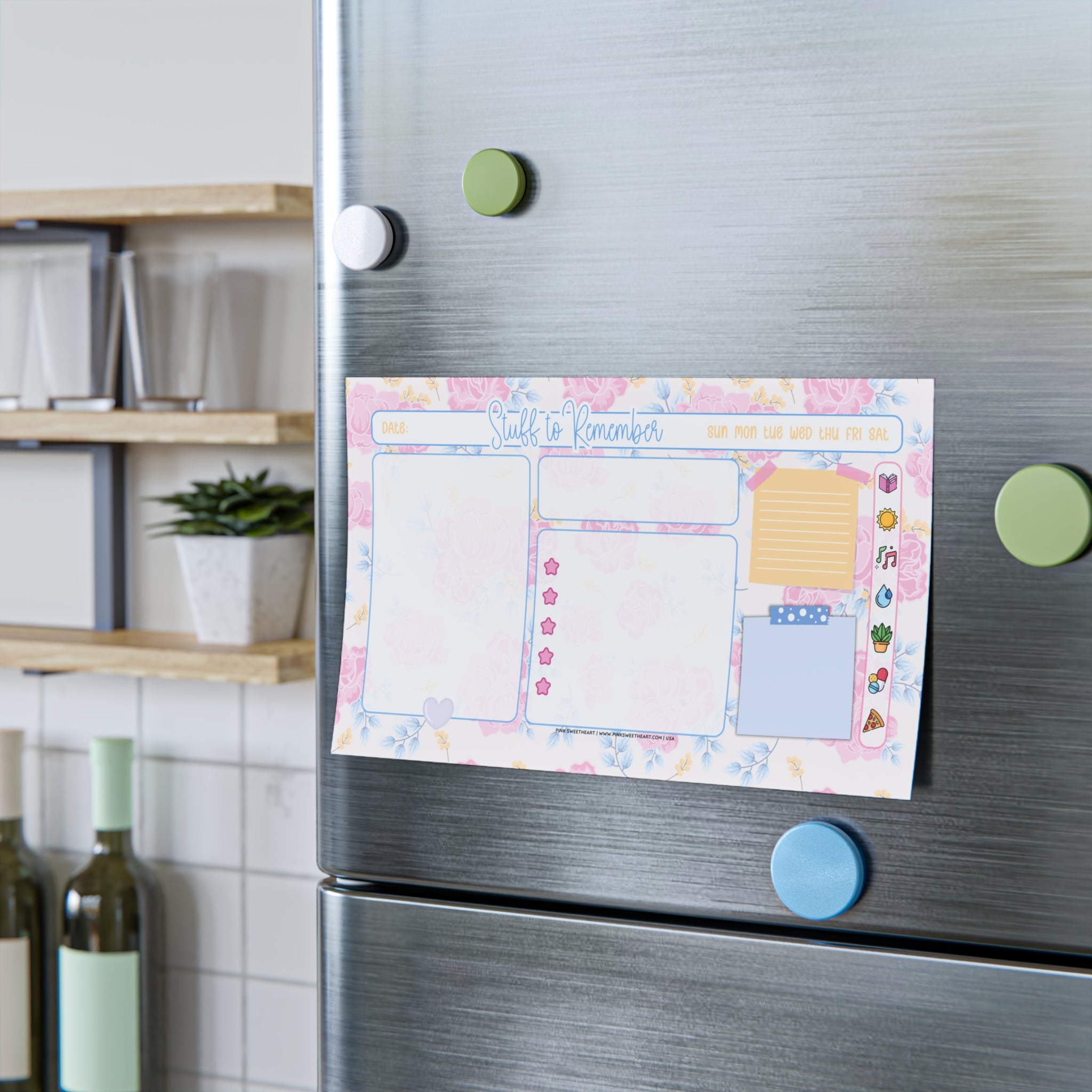 Dainty Feminine Florals Sticky Note Pad
