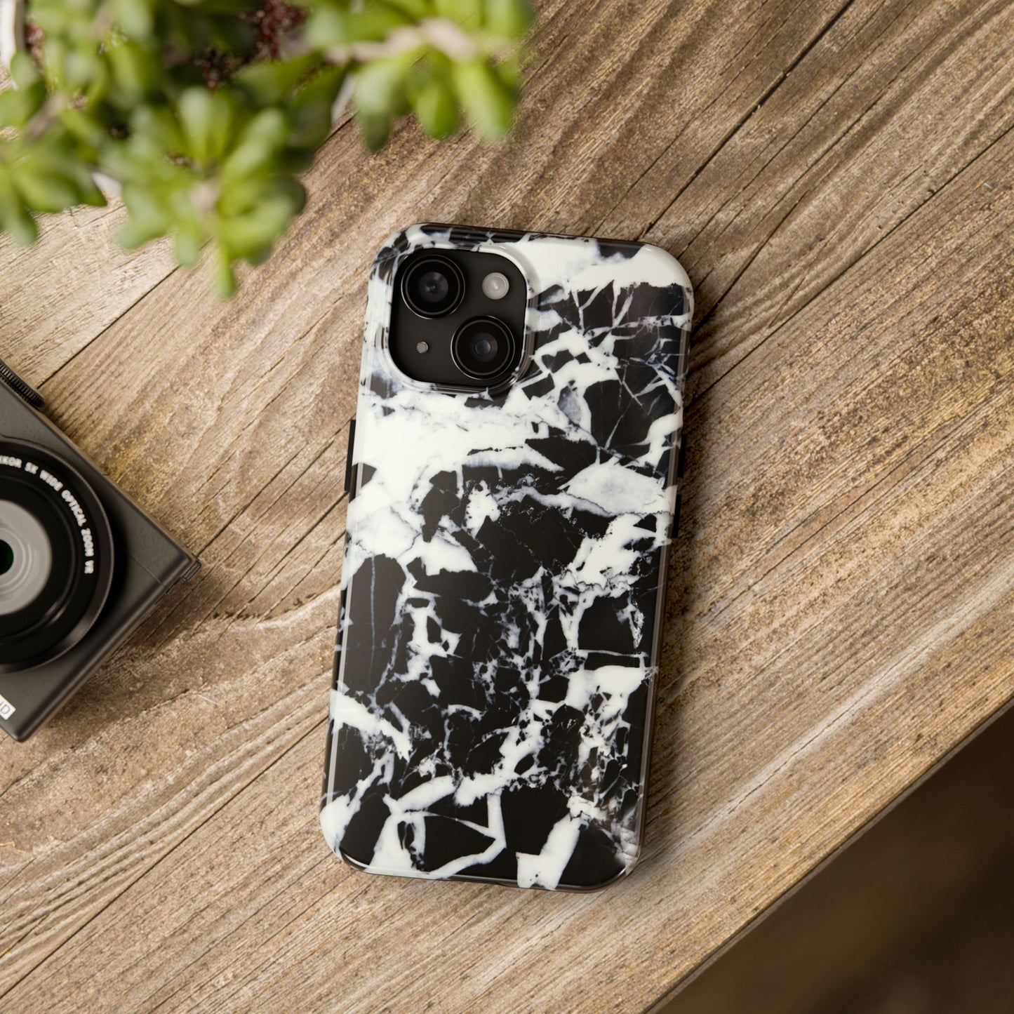 Black & White Shattered Phone Case