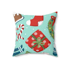 Christmas Holiday Square Pillow