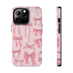 Pink Bow Ribbons Phone Case (Apple & Android) - Pink Sweetheart