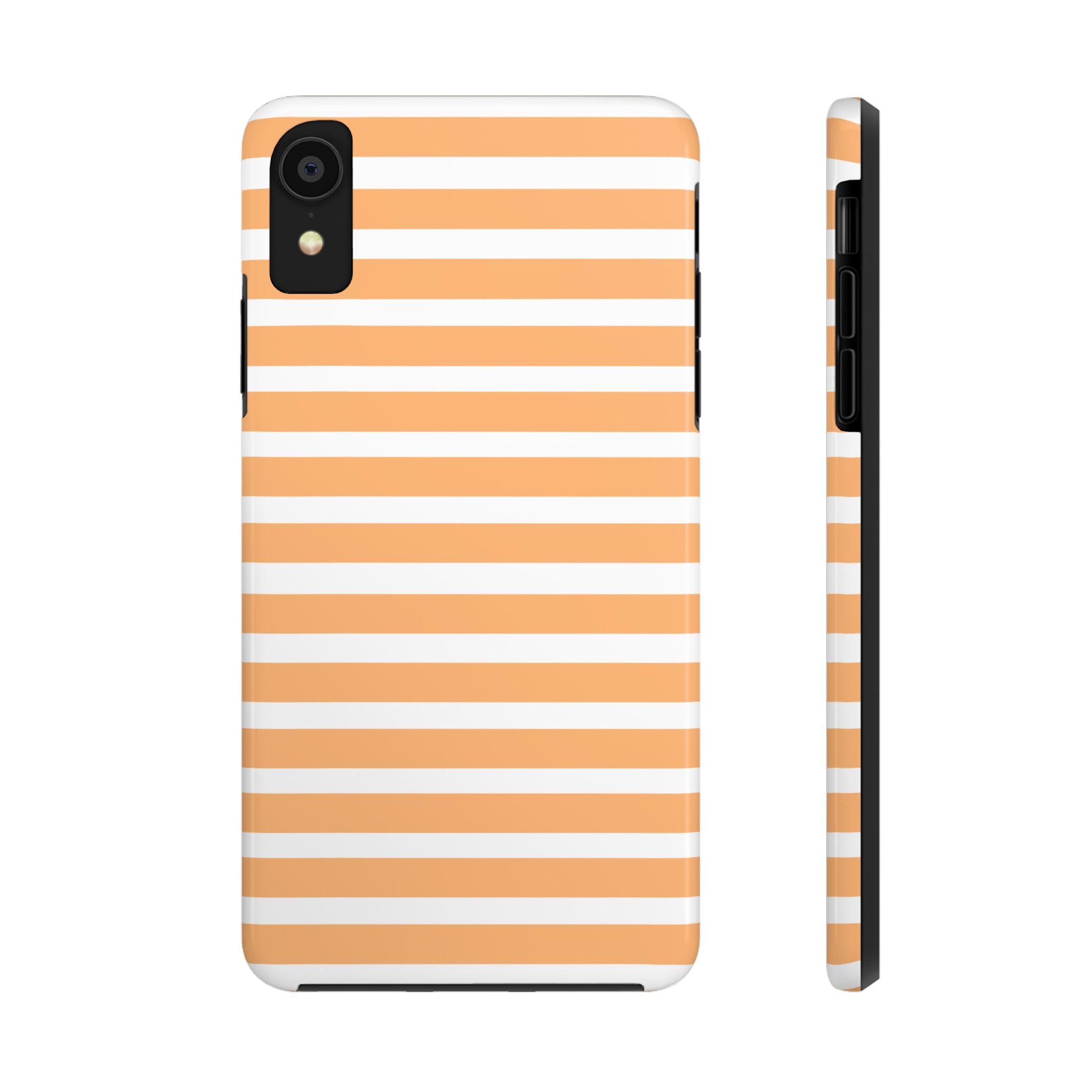Orange Stripe Lines Phone Case (Apple & Android)