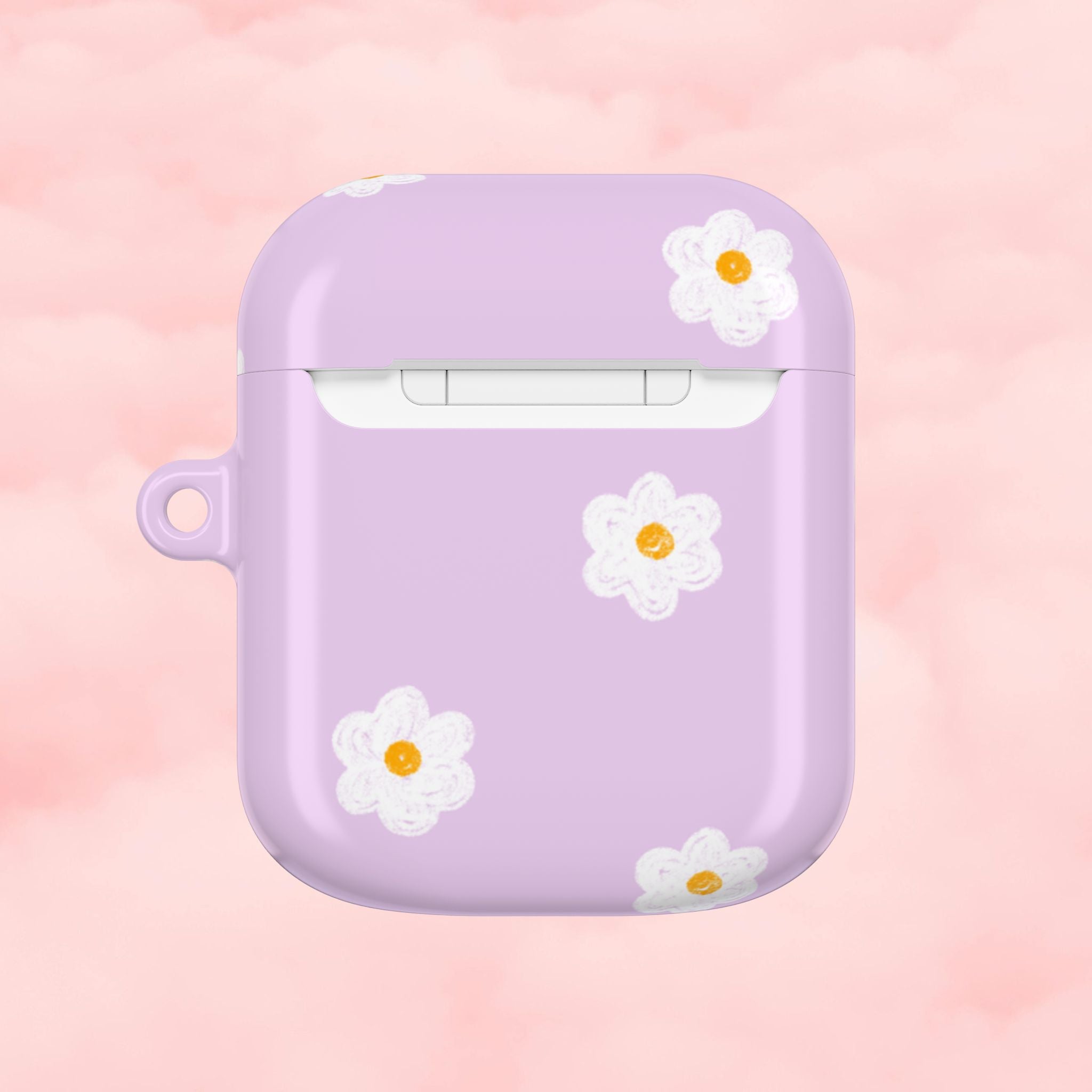 Purple Daisy Floral AirPod Case