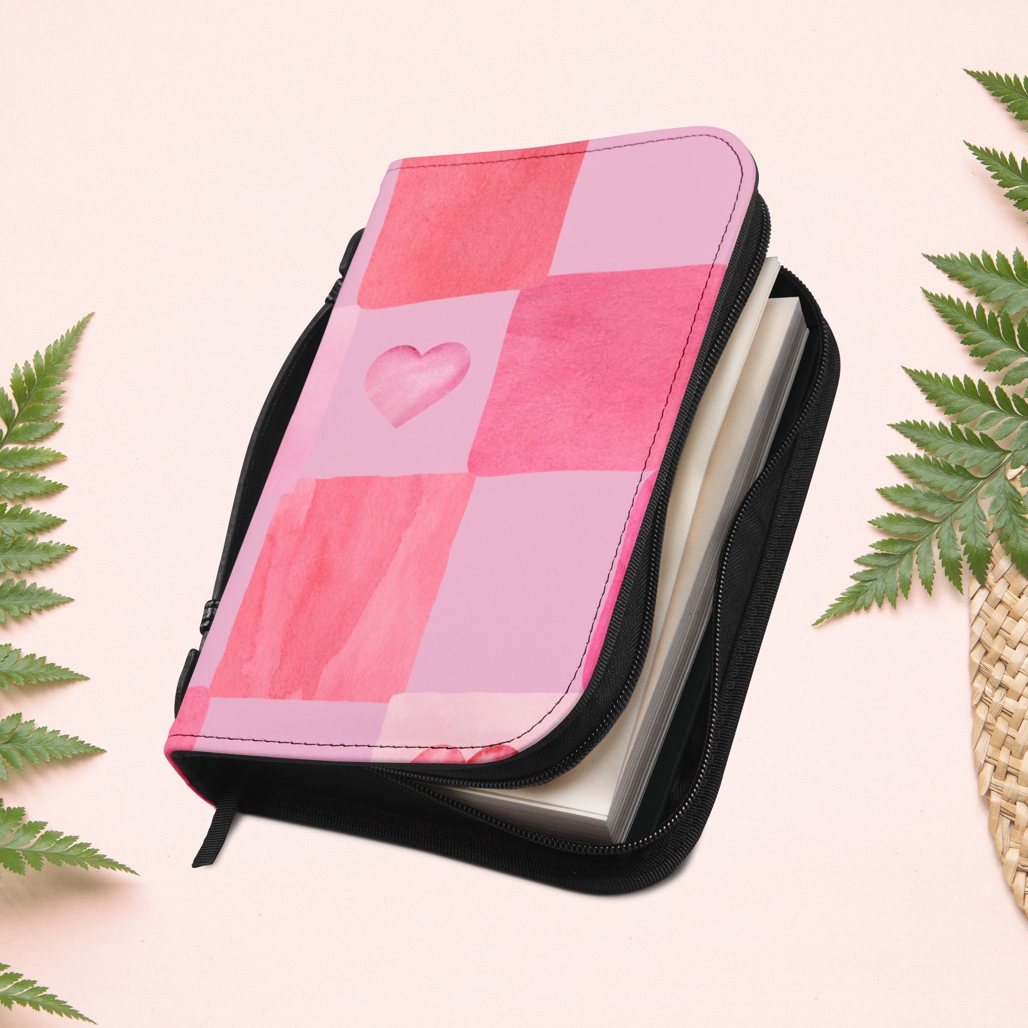 Peachy Pink Squares Book Cover