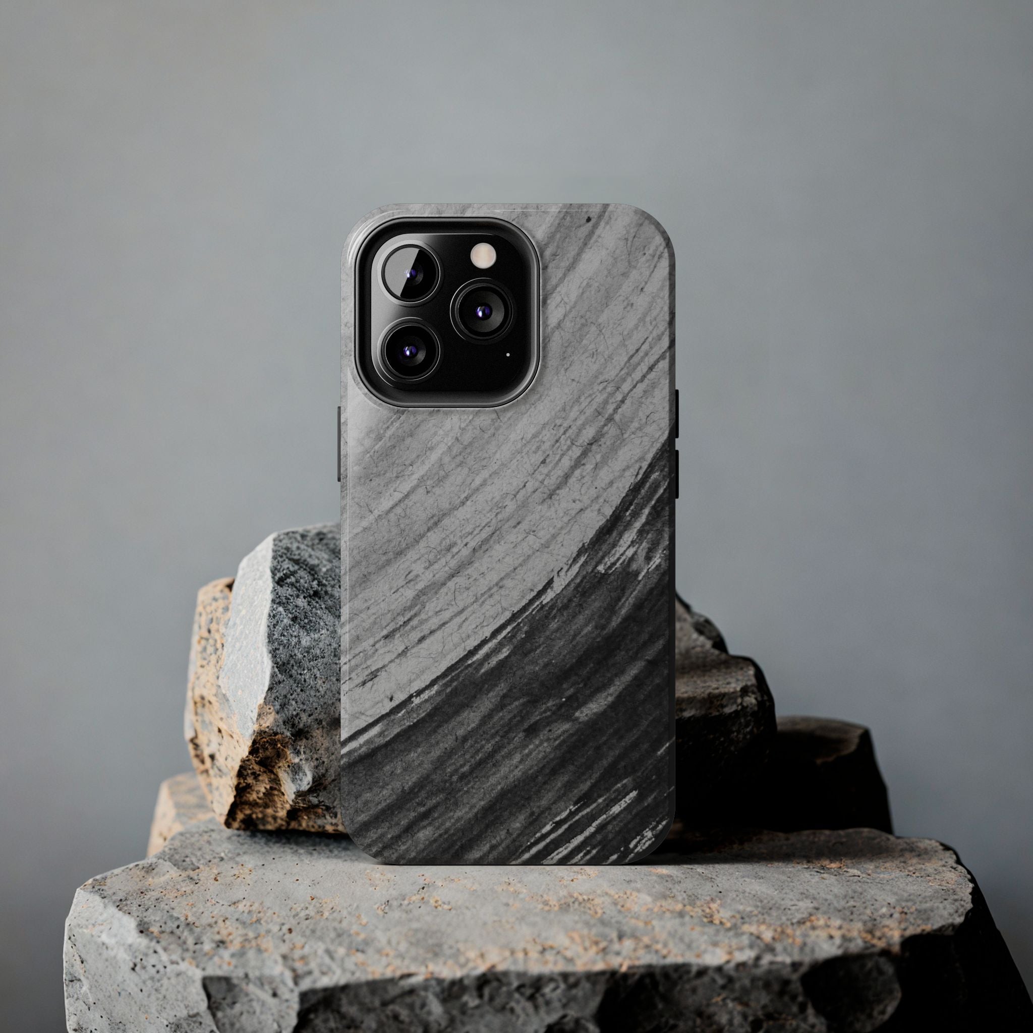 Black & Gray Phone Case (Apple & Android)