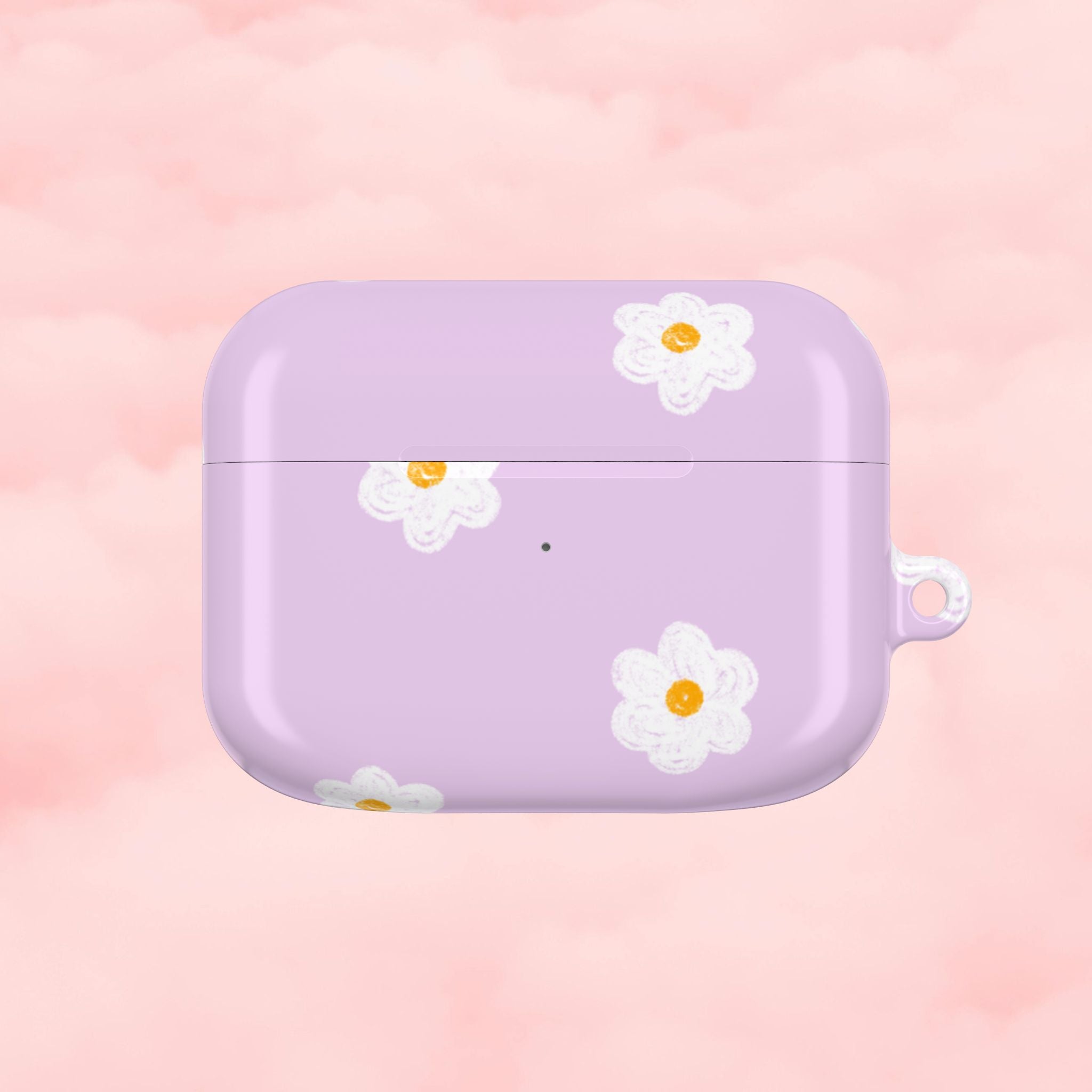 Purple Daisy Floral AirPod Case