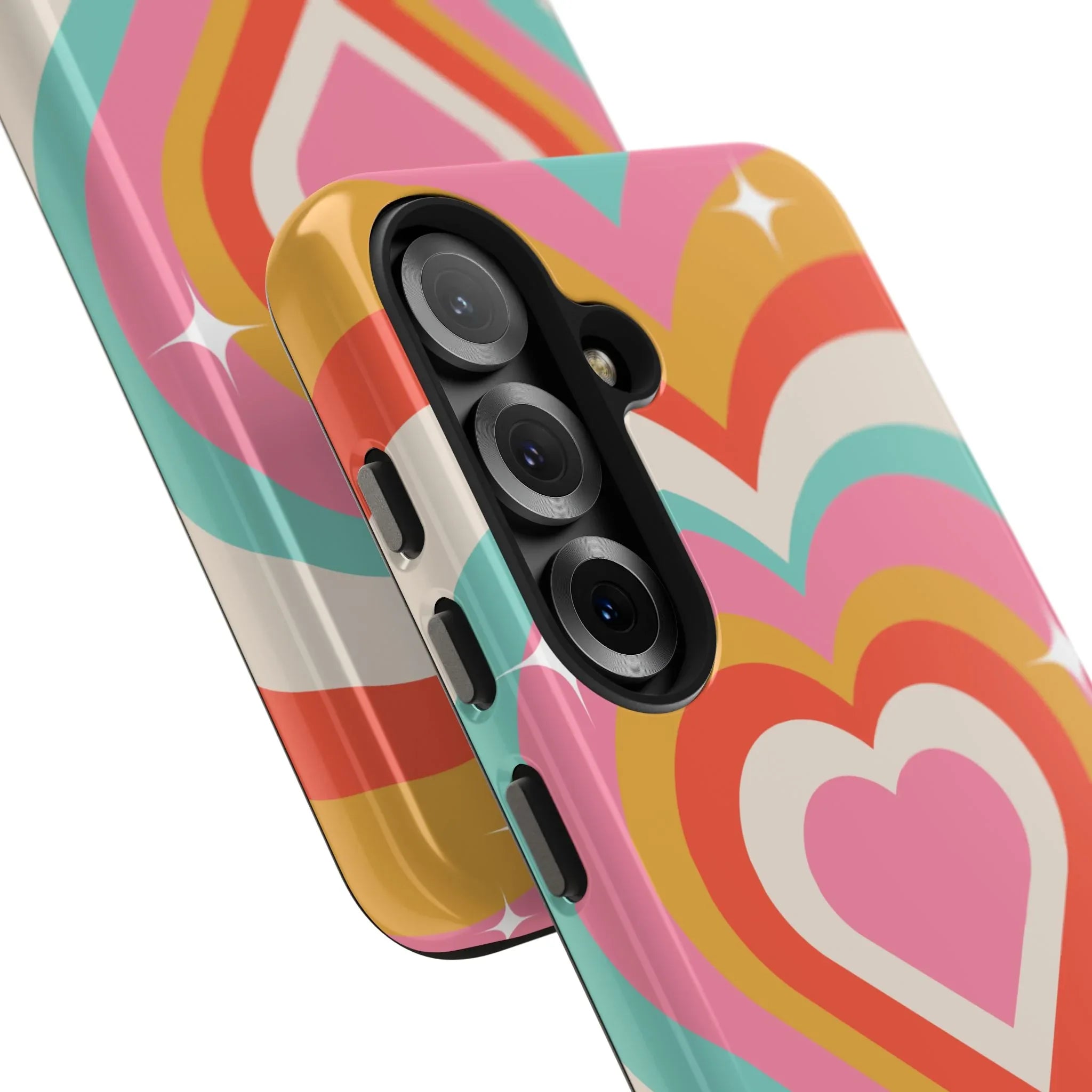 Psychedelic Hearts Phone Case (Apple & Android) - Pink Sweetheart