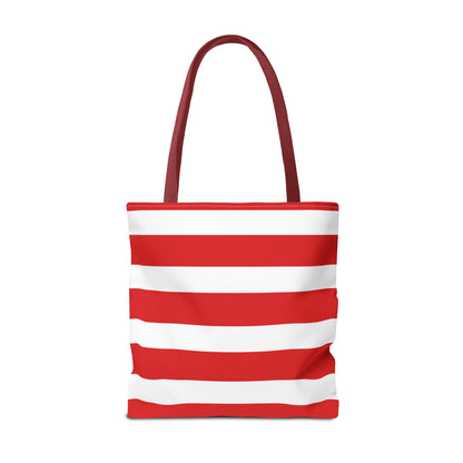 Red & White Peppermint Tote Bag