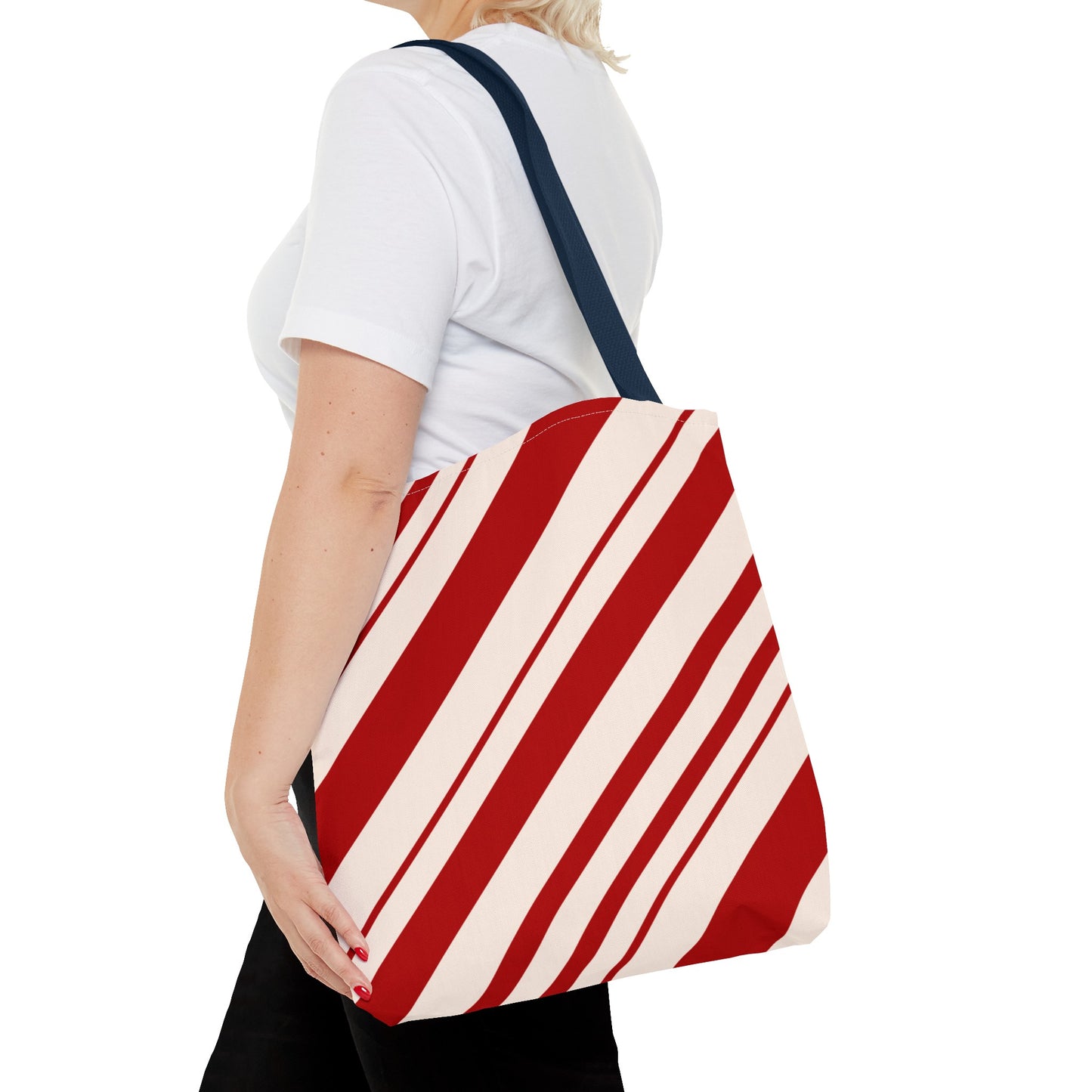 Peppermint Candy Cane Tote Bag