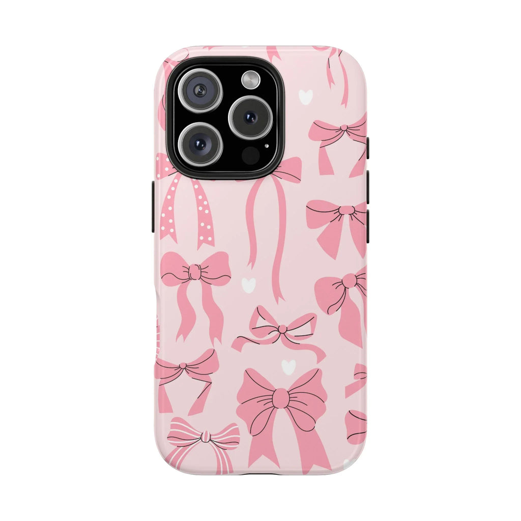 Pink Bow Ribbons Phone Case (Apple & Android) - Pink Sweetheart