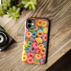 Morning Cereal Loops Phone Case (Apple & Android) - Pink Sweetheart