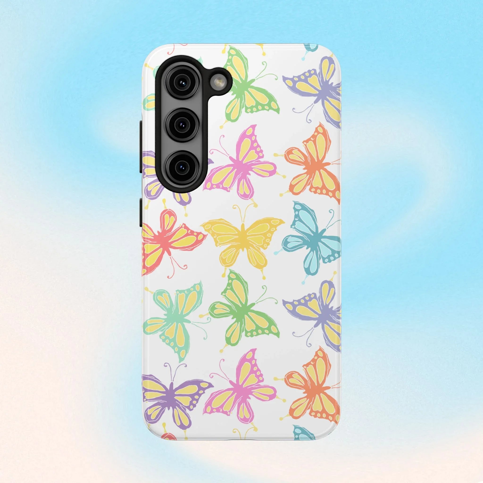 Busy Butterflies Phone Case (Apple & Android) - Pink Sweetheart