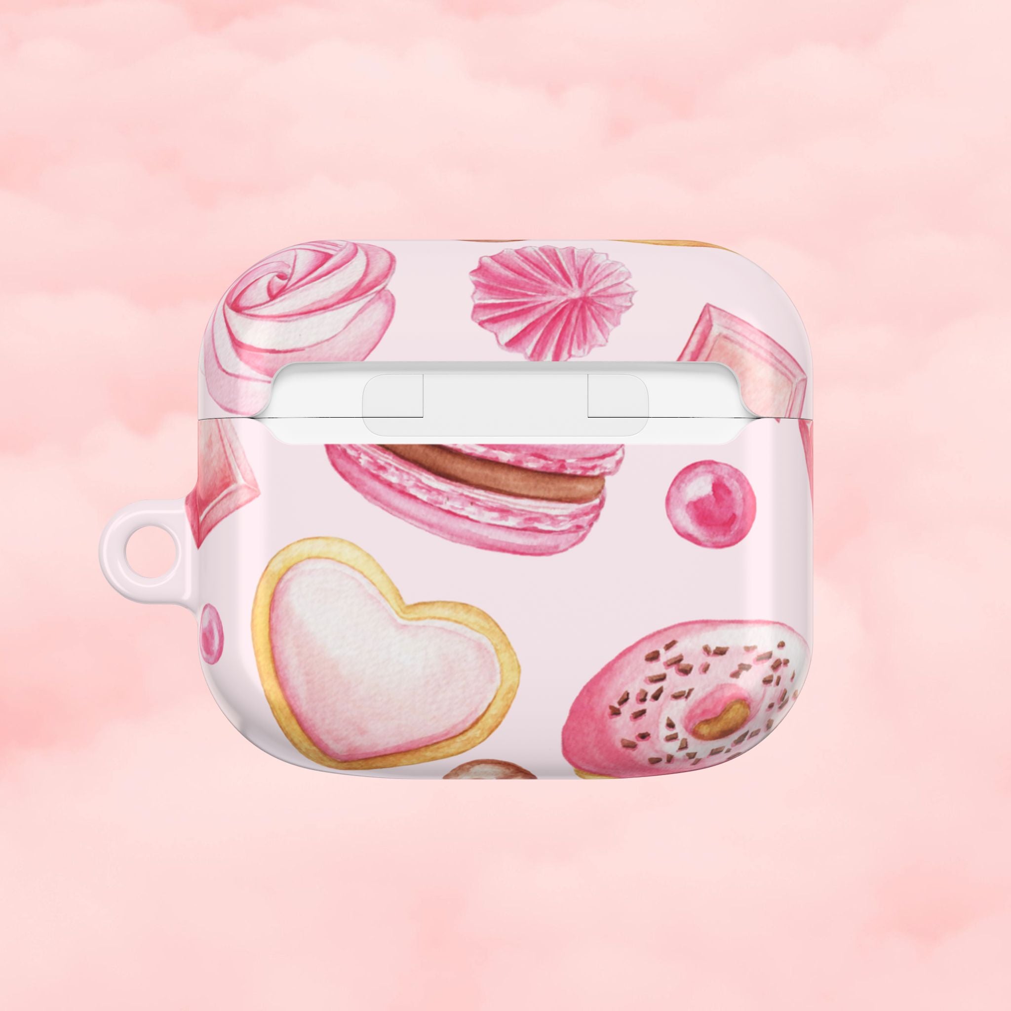 Pink Macaron Sweets Airpod Case