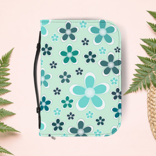 Aqua Mint Floral Book Cover