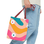 70s Floral Retro Aesthetic Tote Bag