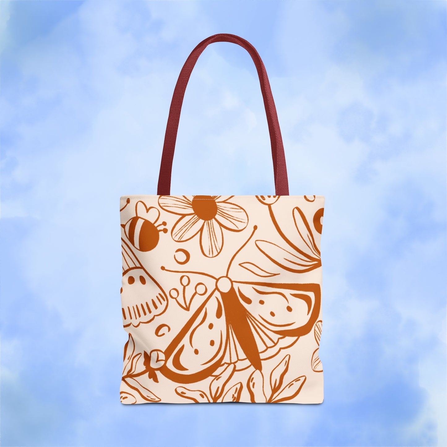 Autumn Butterfly Floral Tote Bag