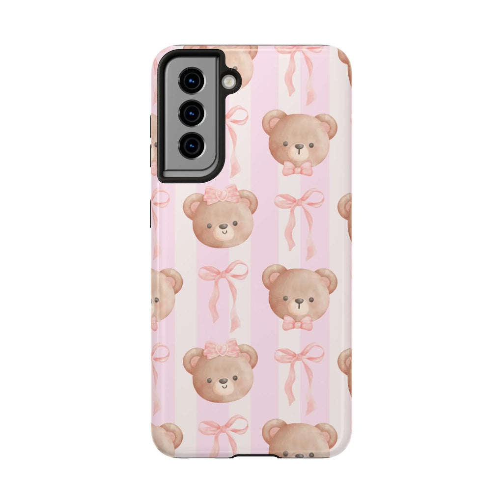 Cuddly Teddy Bear Phone Case (Apple & Android) - Pink Sweetheart