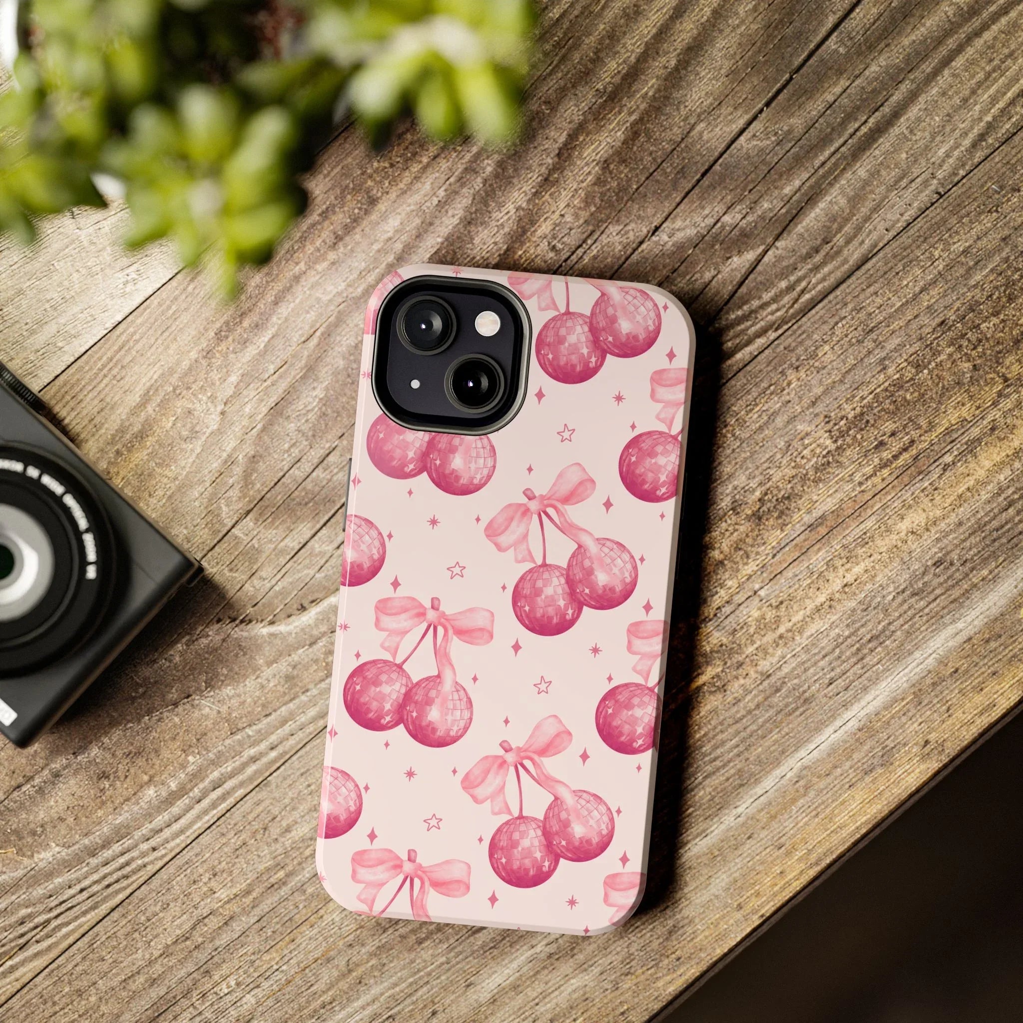 Disco Cherries Phone Case (Apple & Android) - Pink Sweetheart
