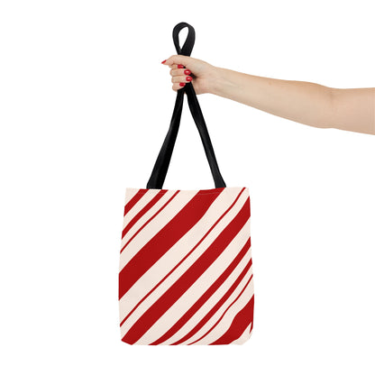 Peppermint Candy Cane Tote Bag