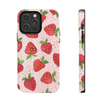 Cute Strawberries Phone Case (Apple & Android) - Pink Sweetheart