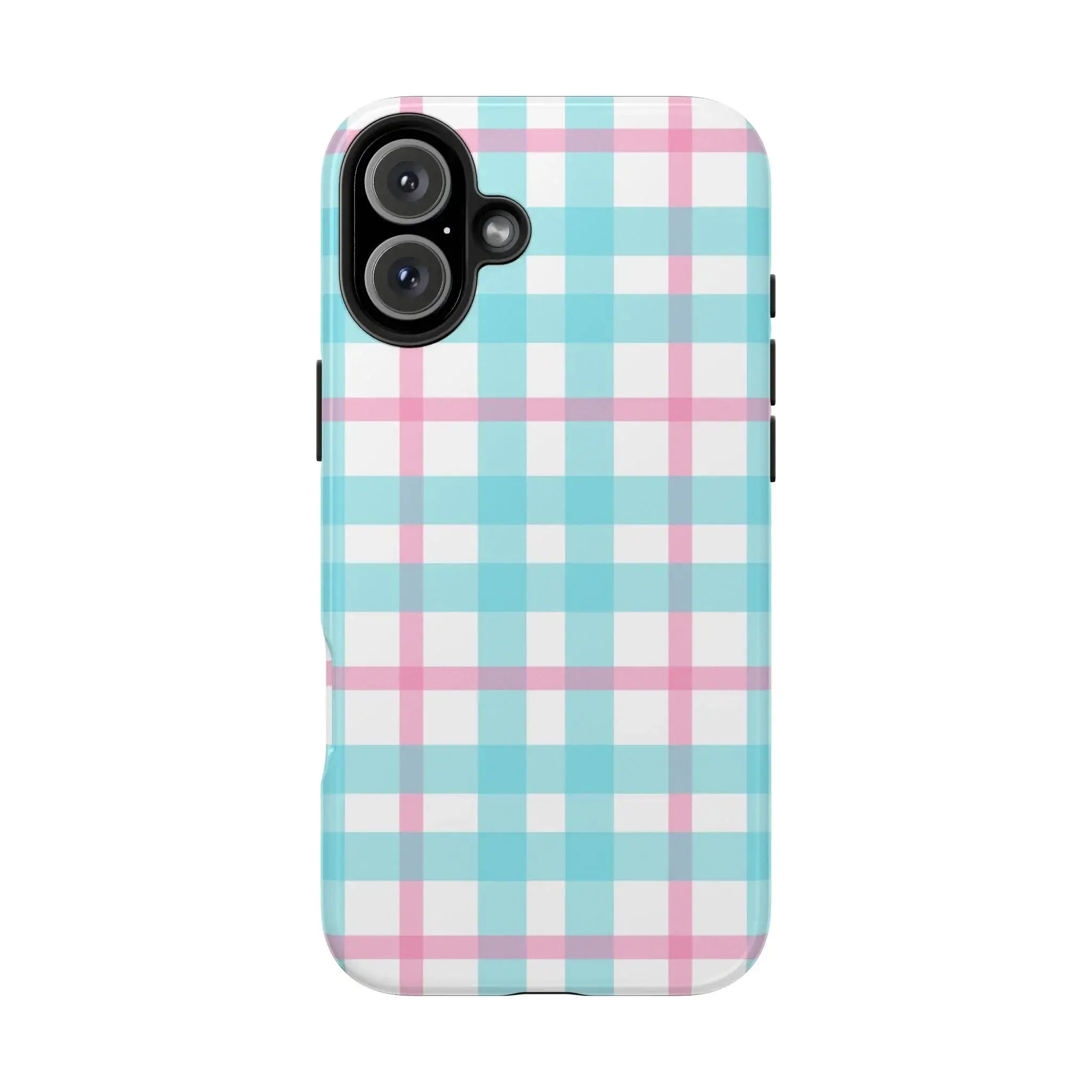Pastel Gingham Phone Case (Apple & Android) - Pink Sweetheart