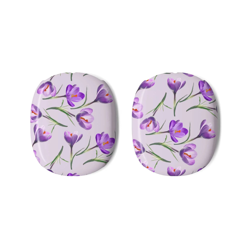 Elegant Crocus Floral AirPods Max Shell Case - Pink Sweetheart