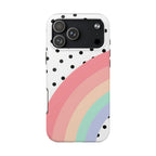 Polka Dot Rainbow Phone Case (Apple & Android) - Pink Sweetheart