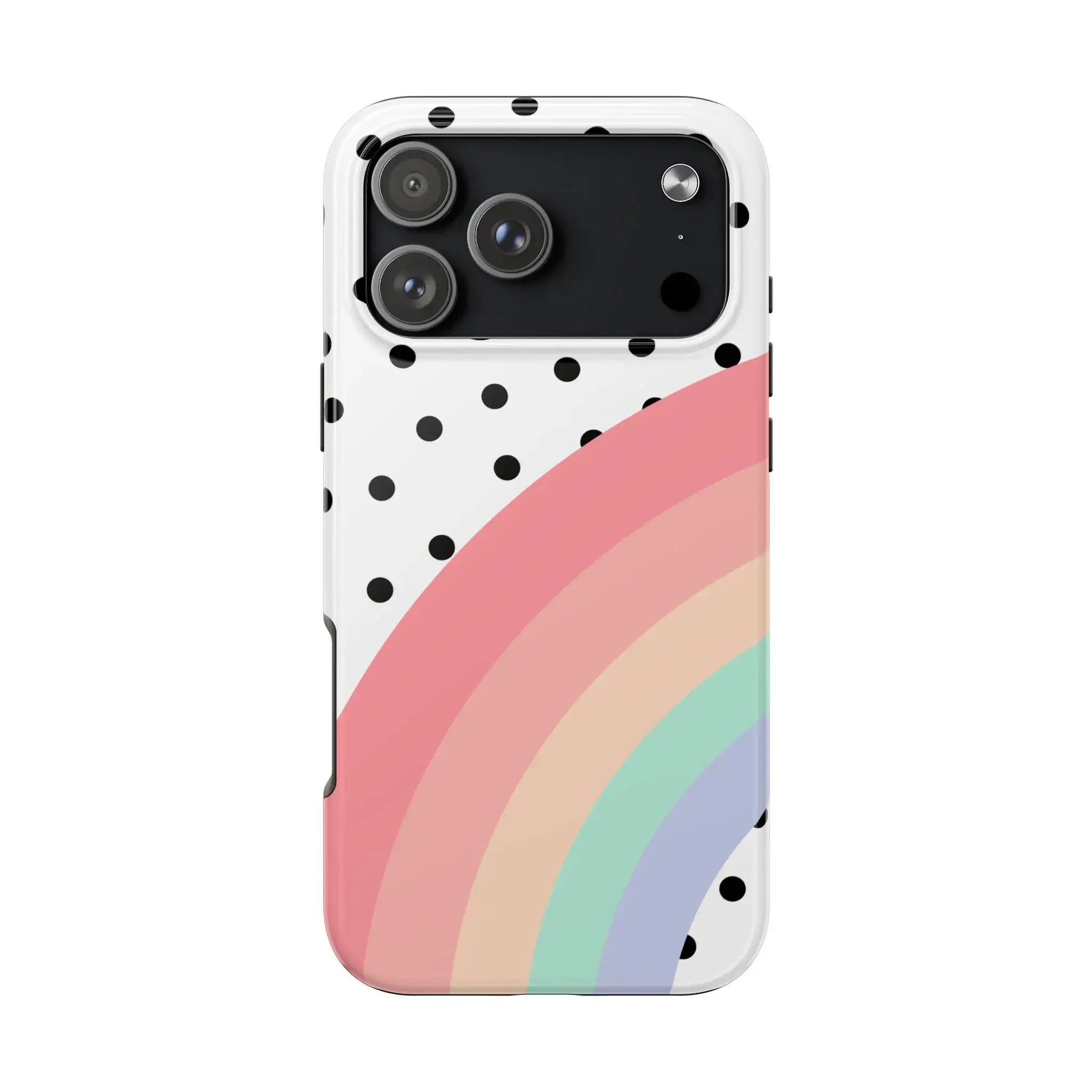 Polka Dot Rainbow Phone Case (Apple & Android) - Pink Sweetheart