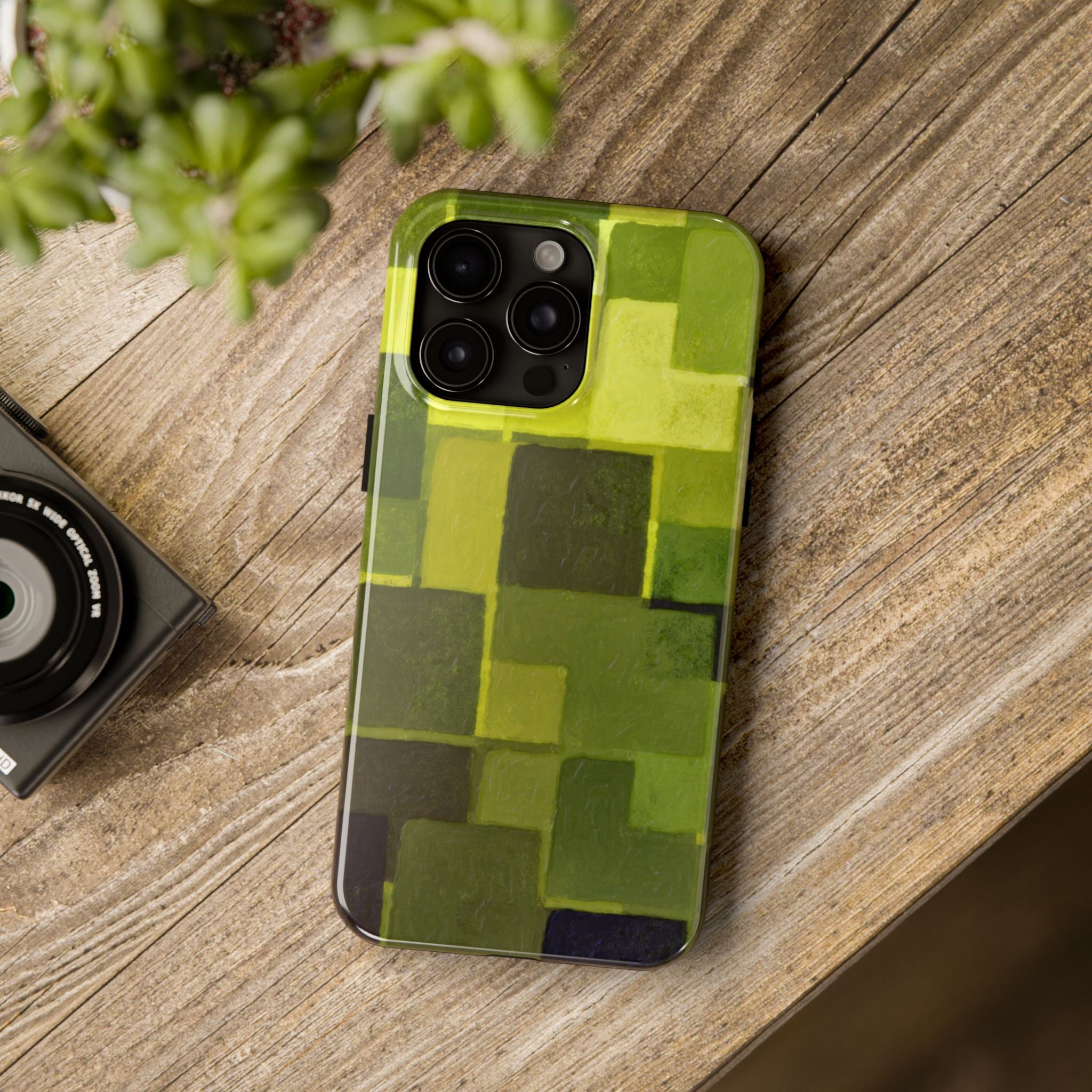 Chartreuse Patchwork Phone Case (Apple & Android)