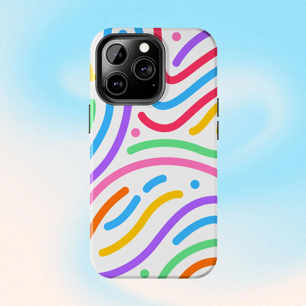 Rainbow Swirls Phone Case (Apple & Android) - Pink Sweetheart