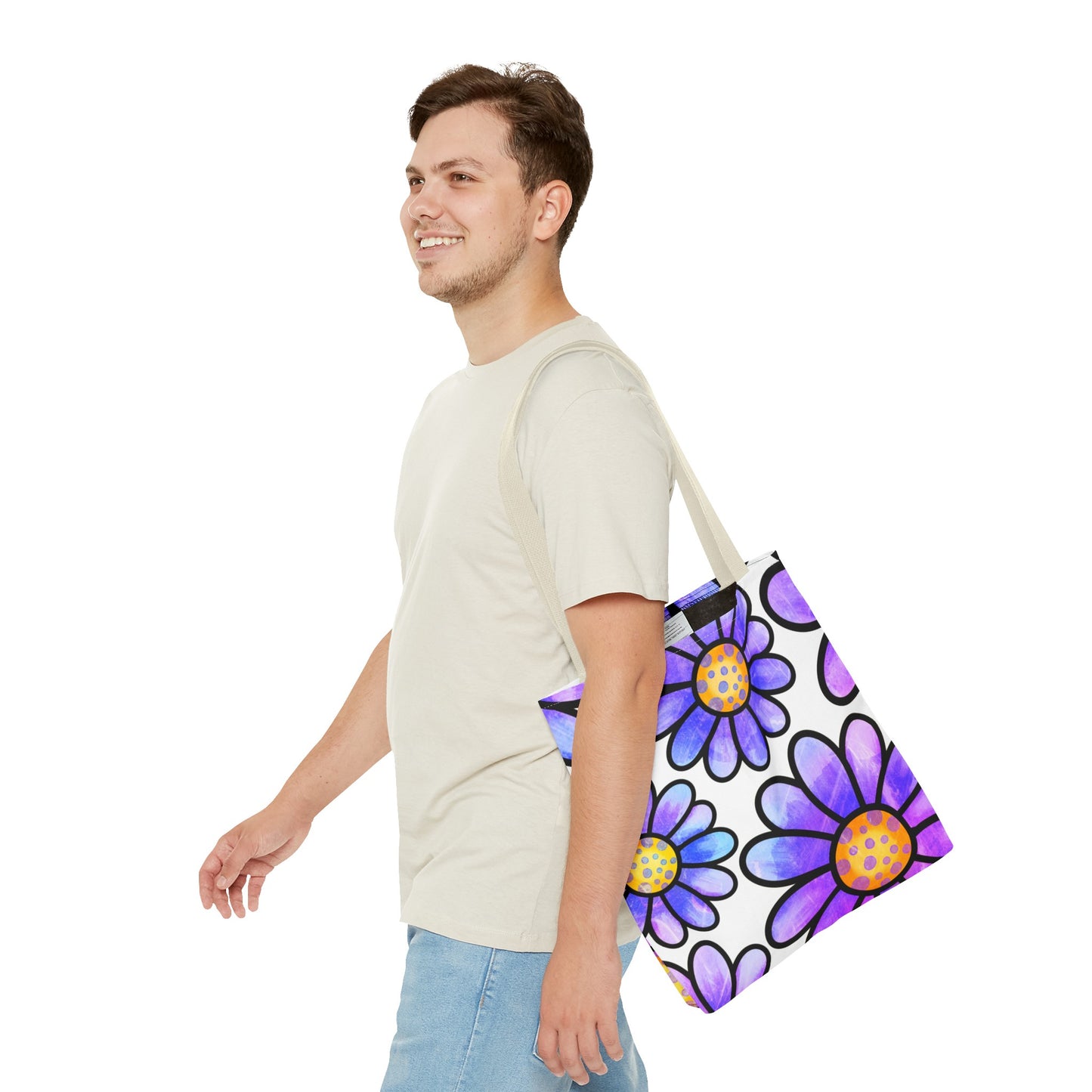 Purple Florals Tote Bag