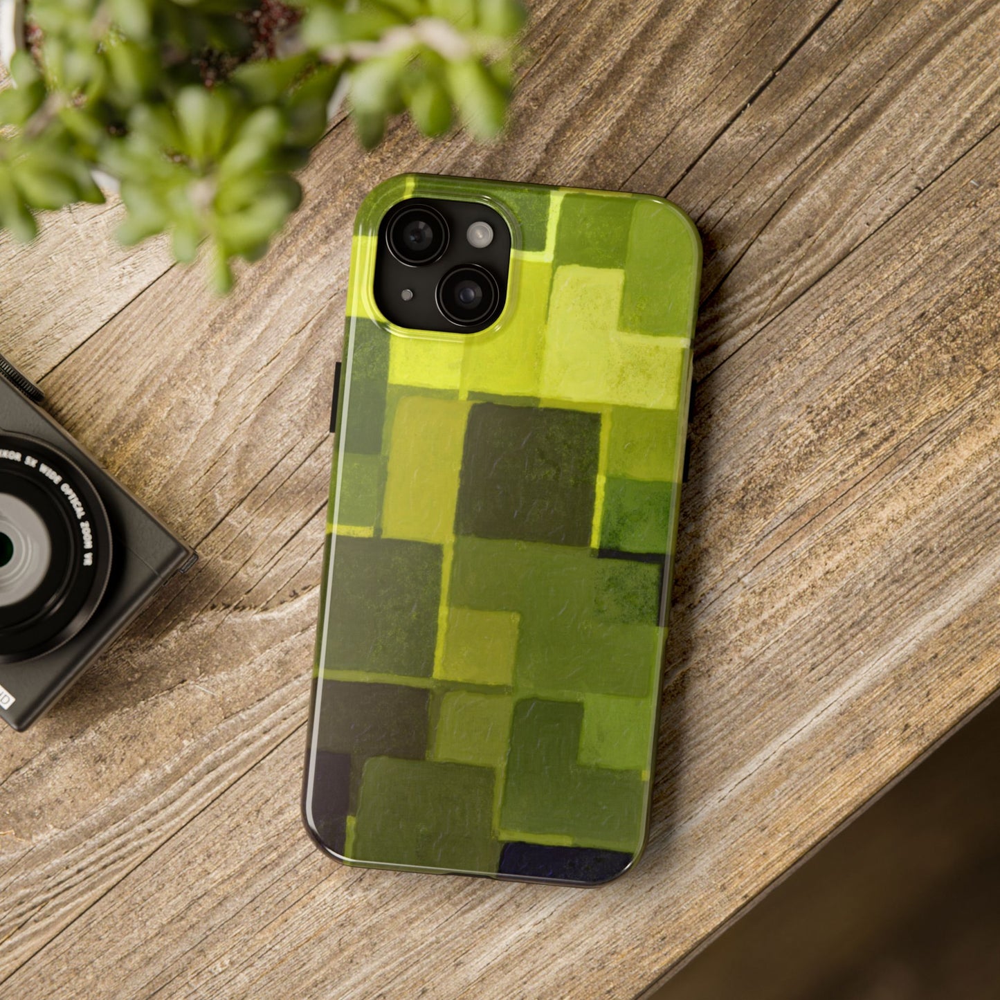 Chartreuse Patchwork Phone Case