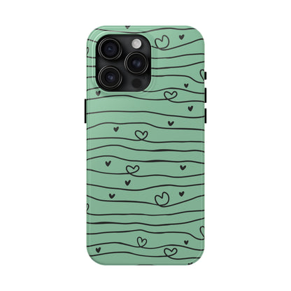 Scribble Love Hearts Phone Case