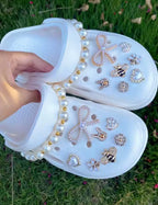 Baby Bumblebee Clog Charms Set - Pink Sweetheart