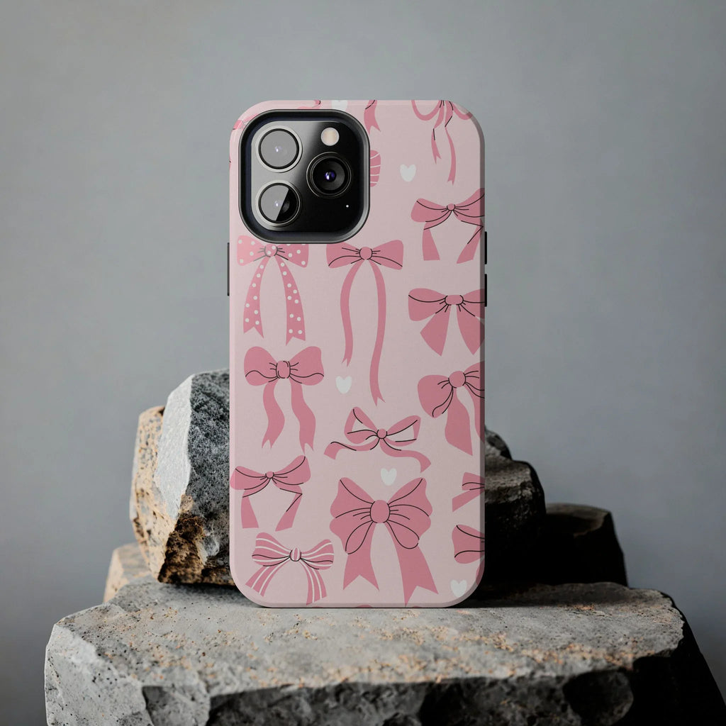 Pink Bow Ribbons Phone Case (Apple & Android) - Pink Sweetheart