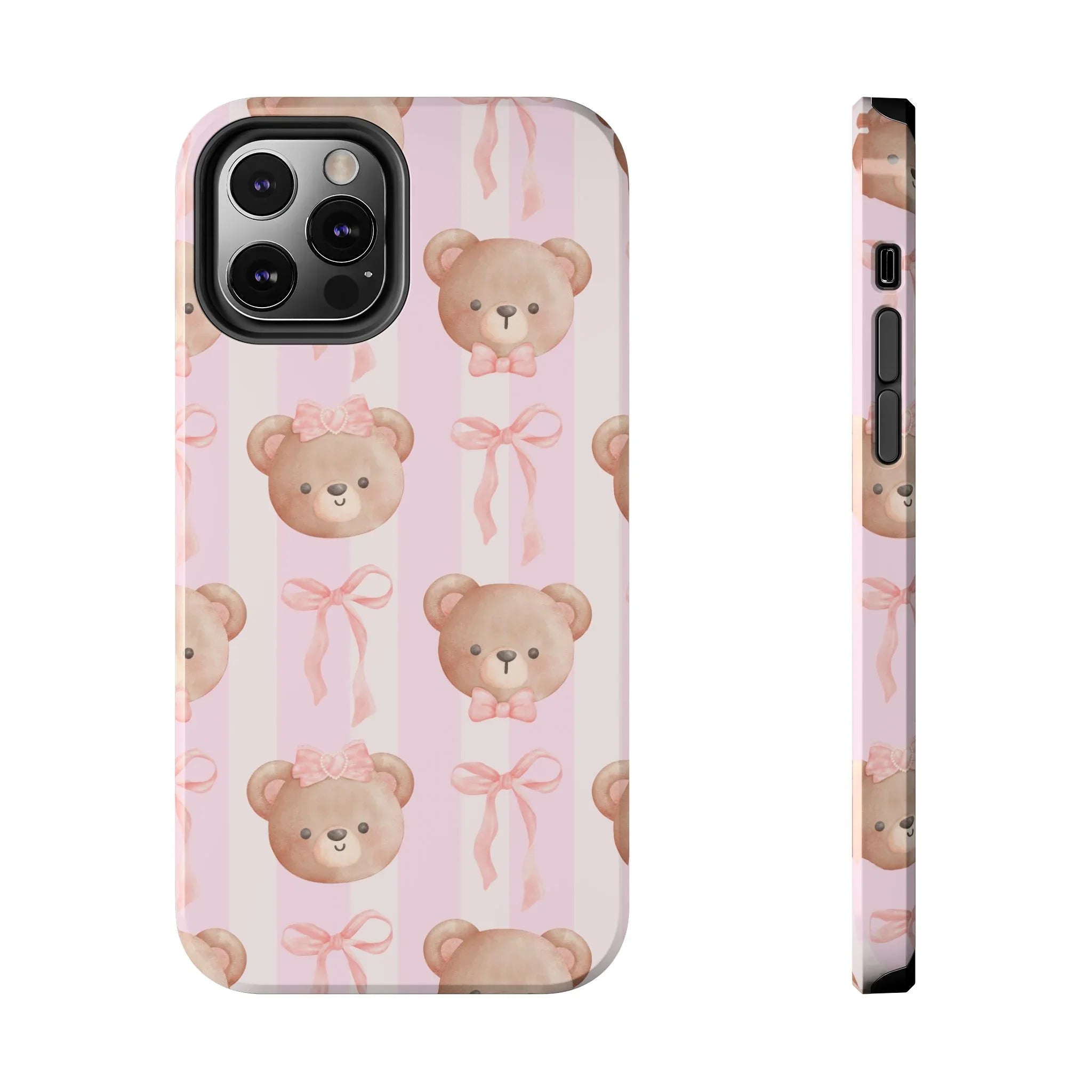 Cuddly Teddy Bear Phone Case (Apple & Android) - Pink Sweetheart