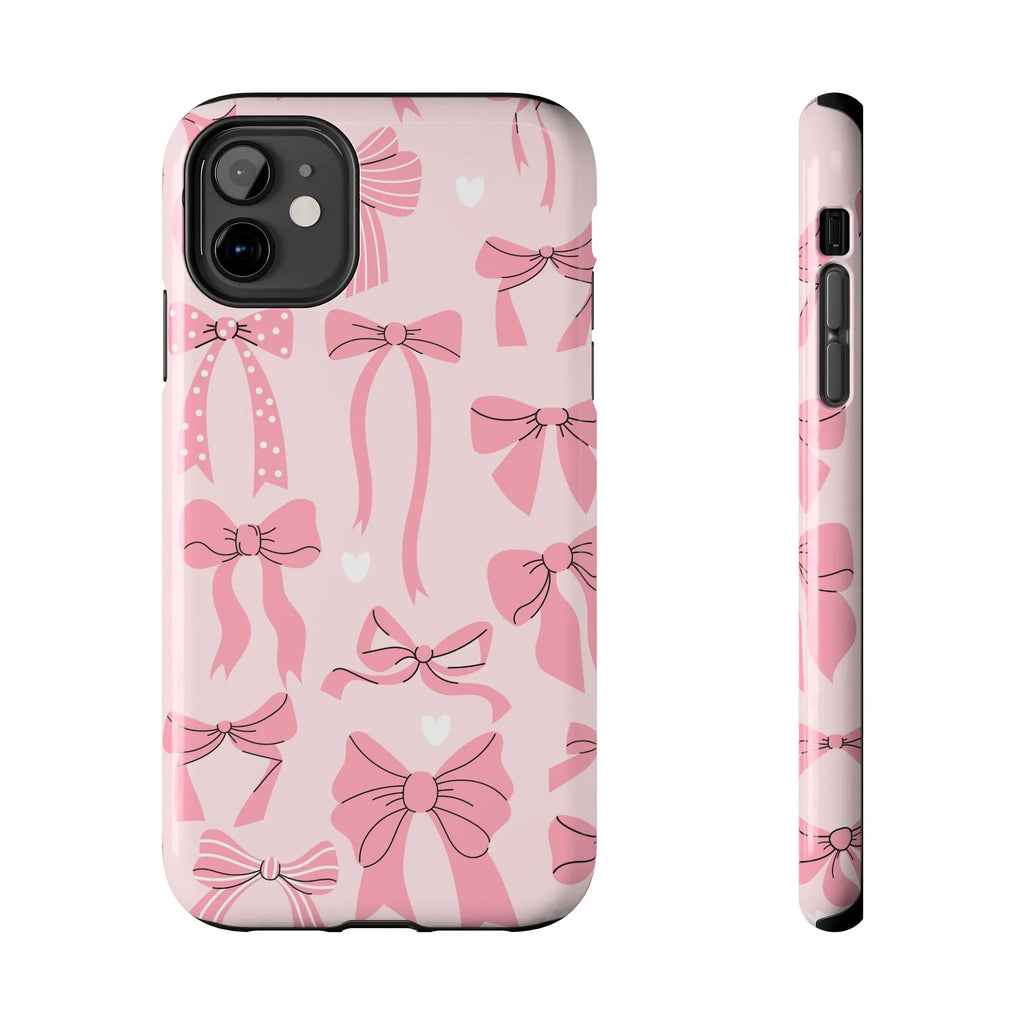 Pink Bow Ribbons Phone Case (Apple & Android) - Pink Sweetheart