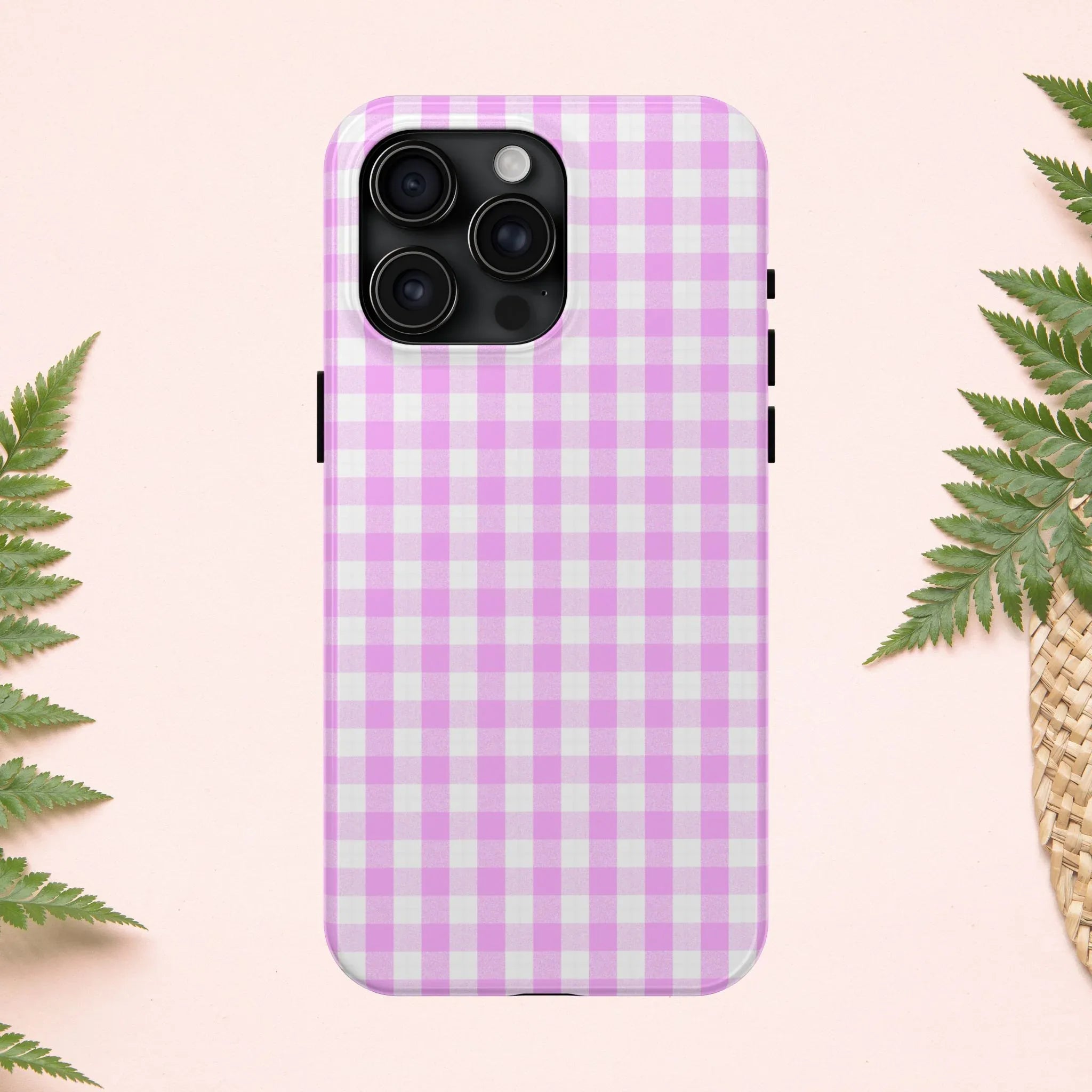 Pink Gingham Phone Case (Apple & Android) - Pink Sweetheart