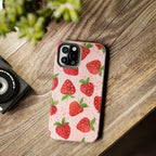 Cute Strawberries Phone Case (Apple & Android) - Pink Sweetheart