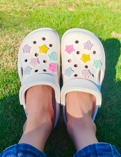 Colorful Stars Clog Charms Set