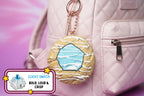 Blue Jelly Thumbprint Cookie Clicker Fidget Keychain