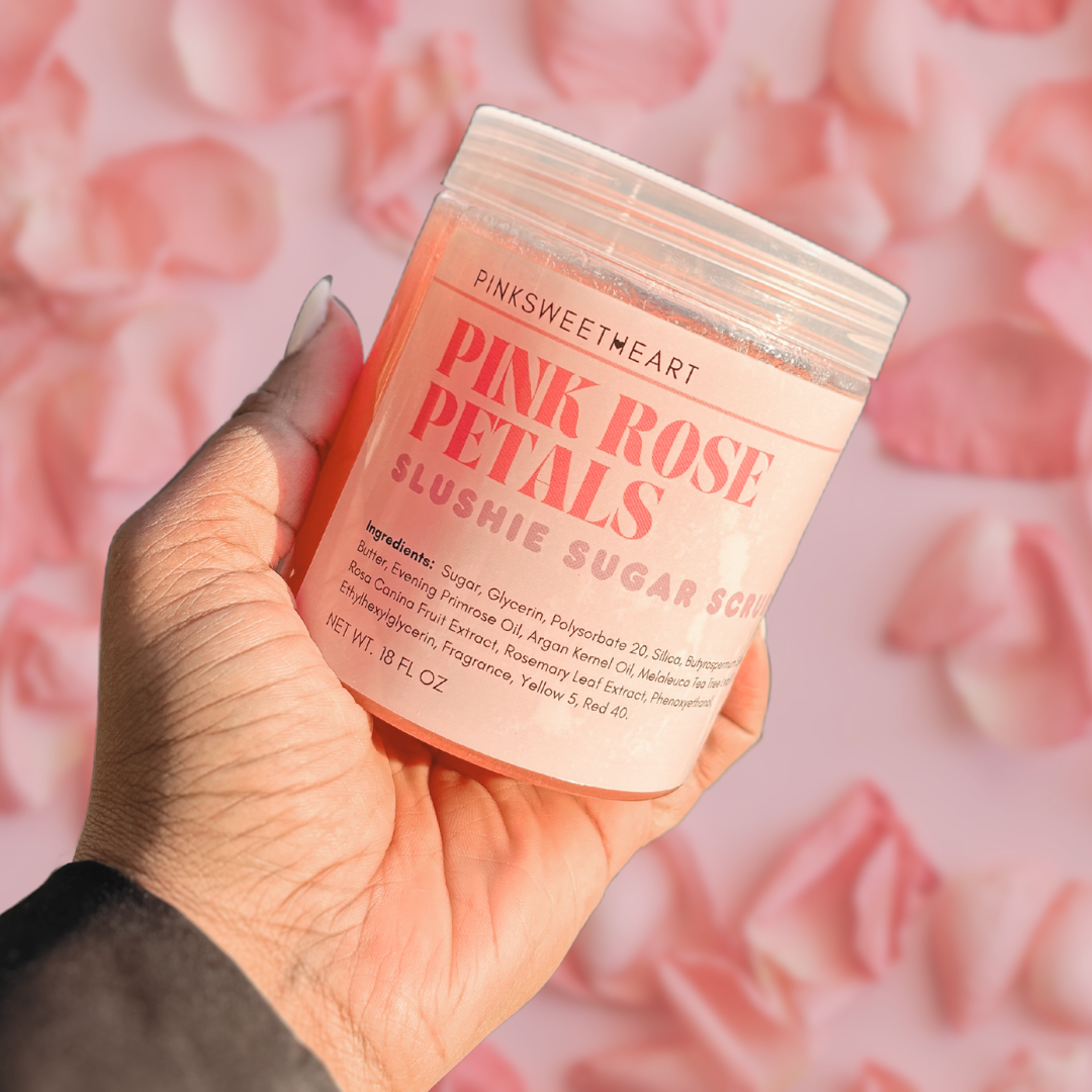 Pink Rose Petals Slushie Sugar Scrub