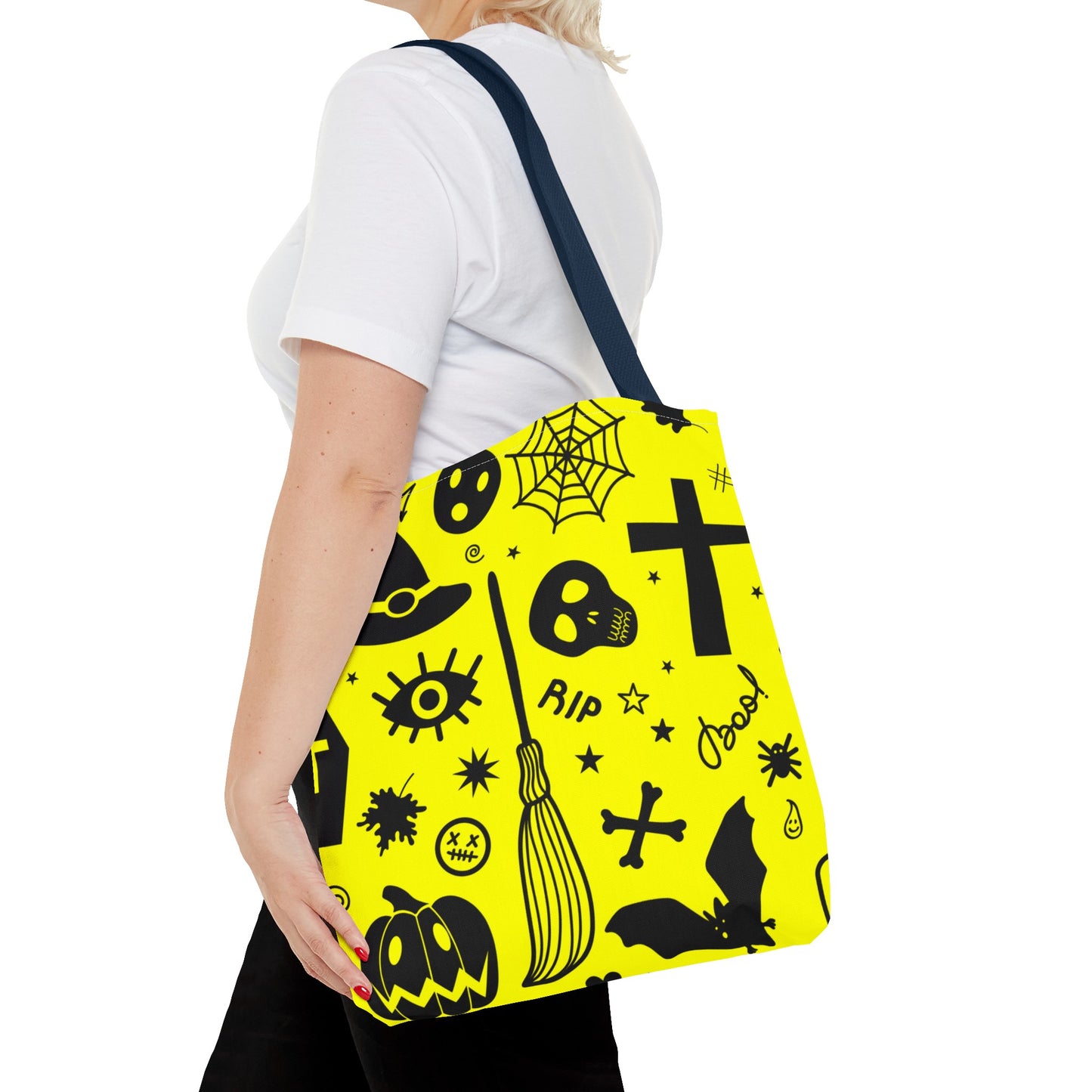 Spooky Neon Halloween Tote Bag