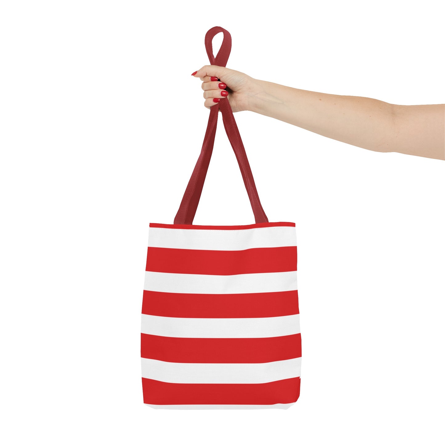 Red & White Peppermint Tote Bag