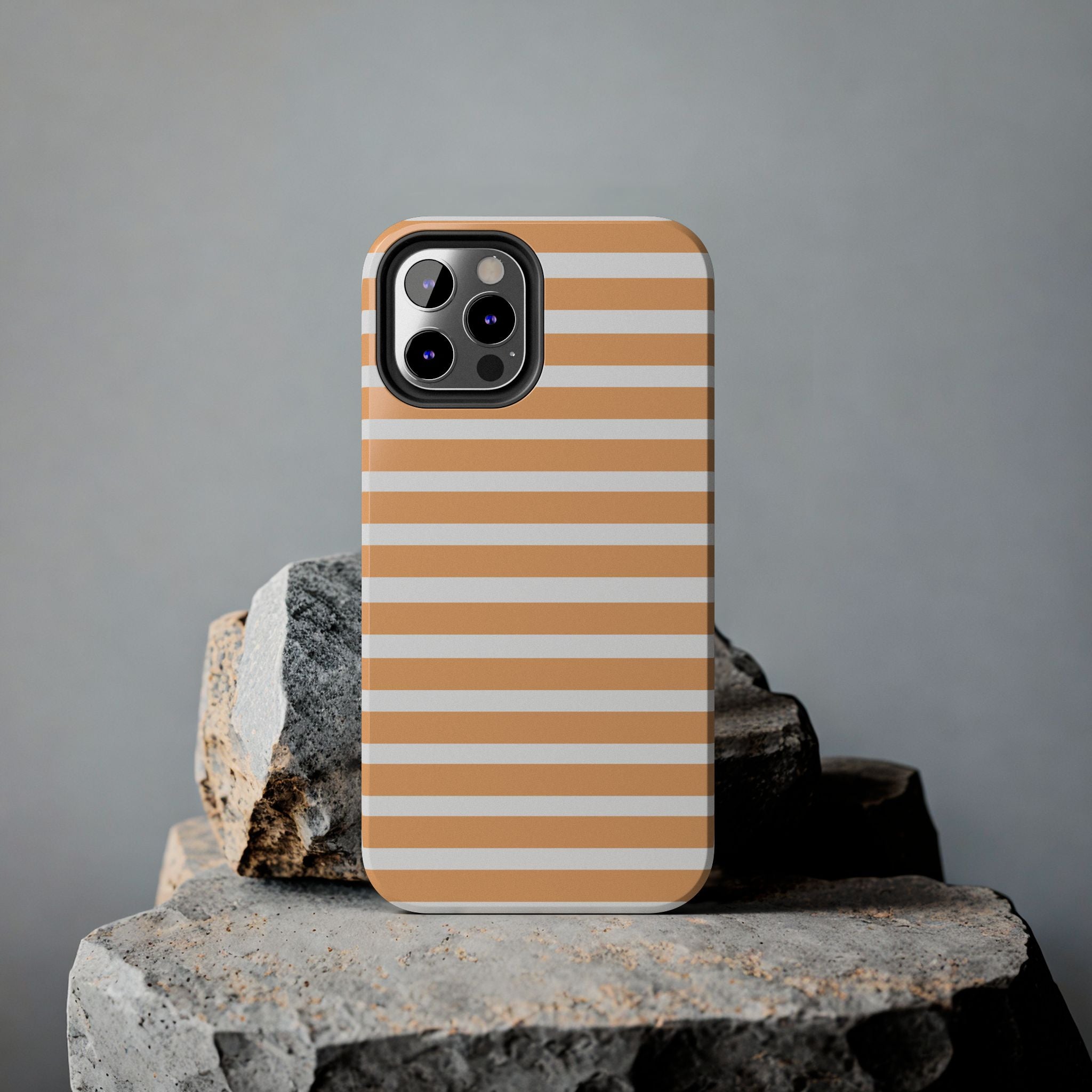 Orange Stripe Lines Phone Case (Apple & Android)