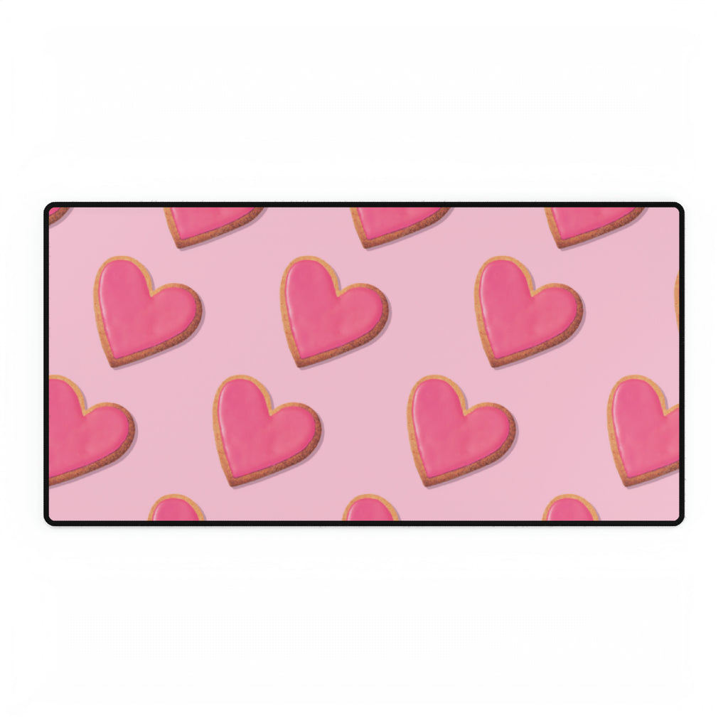 Baked Heart Cookies Desk Mat
