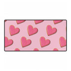 Baked Heart Cookies Desk Mat